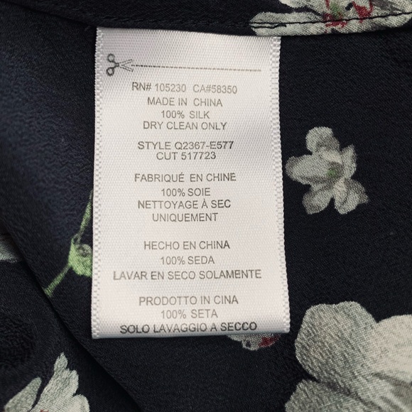 Equipment floral printed silk button-up blouse - Picture 6 of 6